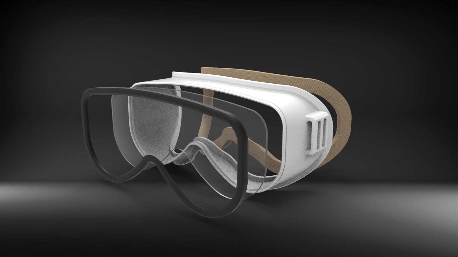 全定制带防雾功能护目镜 - 3d打印服务-上海3d打印-上海云铸三维科技